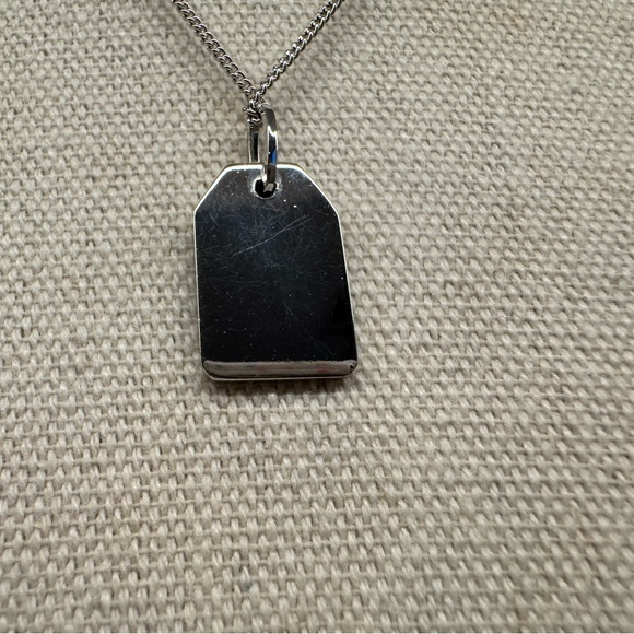 Christian Dior Couture Necklace Dog Tag Silver - Picture 3 of 4